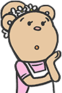 クマのキャラクター（左）