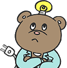 クマのキャラクター（右）
